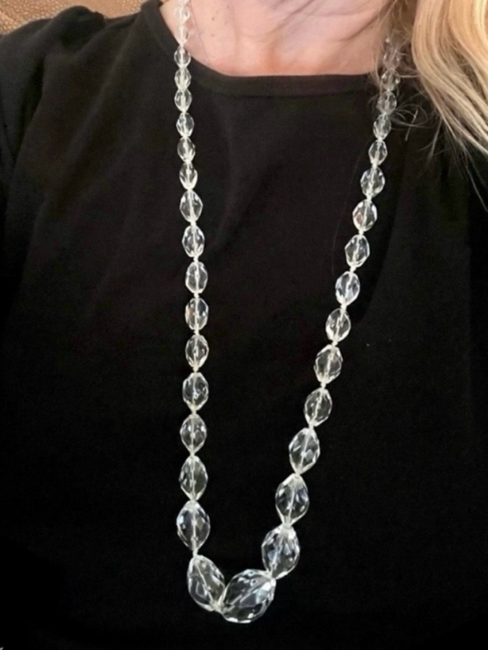 Vintage Natural Rock Crystal Necklace